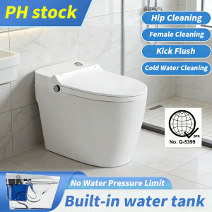 Power-Free Smart Toilet with Built-in Tank for Any Water Pressure