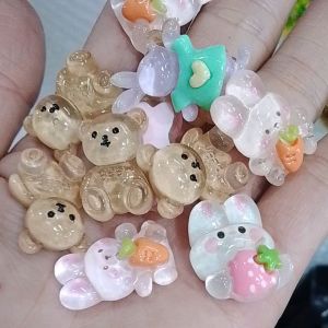 Sỉ bịch 10 gấu thỏ mèo nhựa hoạt hình dễ thương làm thủ công handmade