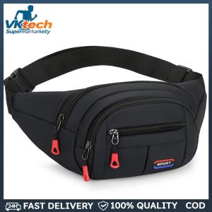 Men Women Fanny Pack with 4-Zipper Pockets Crossbody Bag with Adjustable Strap Sling Bag for Travel Hiking Running