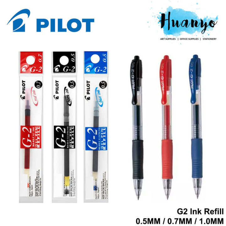 Pilot G2 Retractable Rubber Grip Gel Pen Ink Refill