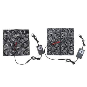 Ventilation Fan 24x24cm 2750rpm Axial Cooling Fan Set for Server Workstation and Window Exhaust with Speed Control 240V