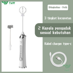 TNW KE6 Pembuih Susu Pengocok Telur Mini Hand Mixer Alat Kocok Telur Elektrik Milk Frother USB Rechargeable 2400mah