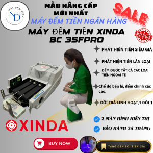 Máy đếm tiền xinda super bc 35F chế độ kiểm giảphân loại tiền khác mệnh giáđếm chính xác phần mềm cập nhật mới 2025