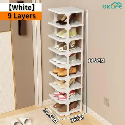 [OKLIFE. SG]Narrow Door Shoe Rack Shoe Cabinet Shoe Rack Multi-layer Shoes Rack
