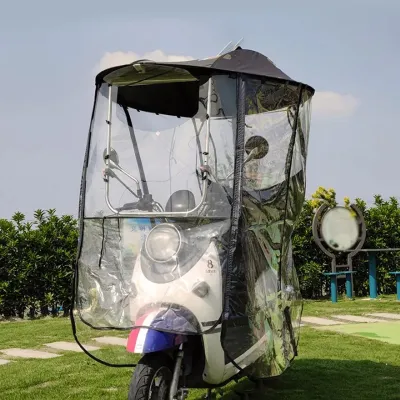 Semi Enclosed Electric Motorcycle Umbrella Canopy Awning Universal Motor Scooter Umbrella