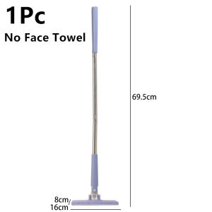 Portable Adjustable 360° Rotation Long Handle Mop Clip on Type Fixed Replaceable Wet Wipes Towel Cleaning Mop