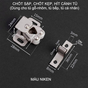 Bộ 4 Chốt giữ cánh tủ chốt gài kẹp bằng sắt mạ chống gỉ có nhiều màu cho khách lựa chọn