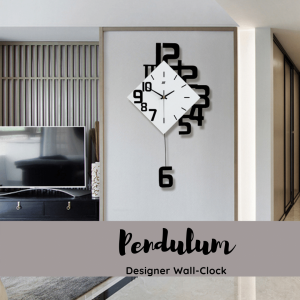 Pendulum Wall Clocks Modern Design Wall Clock European Style Home Clock Decorative Art Wall Hangings Suitable For Bedroom Kitchen Living Room with  Dimension 43cm#HEALTHYLIVING123