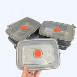 combo 2 hộp thức ăn inox SUS304 2.2Lnắp cam 21x15H6 phù hợp để bảo quản thực phẩm trong tủ lạnh hoặc mang đi làm.