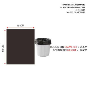 100pcs Big Rubbish Bag Garbage Bag Waste Bag Trash Bag Kitchen Bag Dustbin Bag Domestic Bin Bag For Office Outdoor