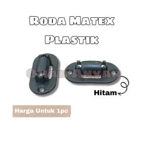 Roda Matex Plastik Lemari Sliding Olimpik Hitam 10PCS