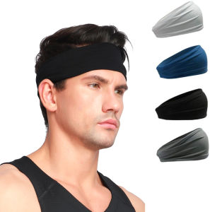Scott Edward 4 PCS Sports Sweat Head Band for Men Women Lightweight Double Layers No Slip Running Headbands Breathable Elastic Water Absorption Quick Dry for Outdoor Sports Hiking Cycling Jogging Workout Gym Yoga