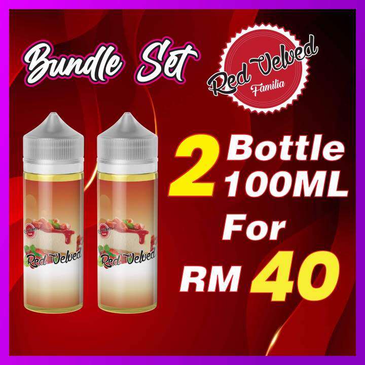 (2 bottles) 100ml red velved flavor free-base juice | Lazada