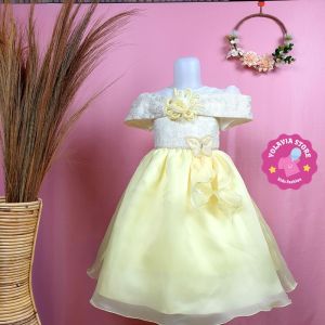 Dress Anak Perempuan Import Korean Style Mewah Baju Natal Anak Dress Anak Gaun Pesta Ulang Tahun Gaun Pesta Anak Perempuan Baju Natal Anak / Dress Gaun Anak Mewah Sabrina Usia 4 sampai 8 Tahun