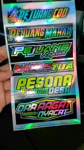 Stiker Pack Kata Kata Hologram Anti Air