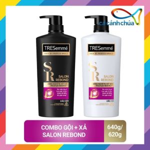 Dầu Gội Dầu Xả Tresemme Salon Rebond Cho Tóc Hư Tổn Do Tạo Kiểu Với Công Nghệ Tái Kết Nối Giúp Ngăn Gãy Rụng: Gội 640g & Xả 620g