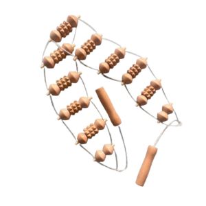 ETUALE Wooden Massage Roller Rope Eliminate Local Fat Relaxation Lymphatic Drainage Massager Old Muscle Stimulator Comfortable Body Massage Tool Neck