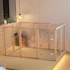 (SG INSTOCK) 10 panels 90cm Height Acrylic wooden Playpen/cage for dogs/rabbit/kitten/guinea pig/chinchilla with gate