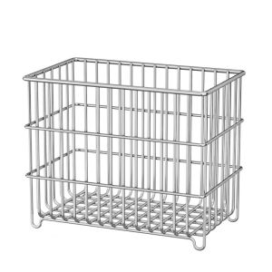 PENGQ 304 Stainless Steel Kitchen Storage Basket Stackable Rust-proof Cabinet Organizer Multifunctional Ventilated Kitchen Drain Basket Bathroom