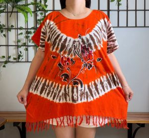 MUAT 80-100KG!!! BAJU BALI BLUS LUKIS ATASAN BLOUSE JUMBO BIGSIZE FIT TO XXXXL KODE RONCE/W REAL PICT