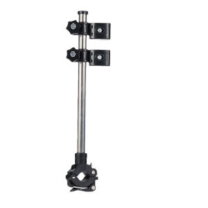 Outdoor Bike Umbrella Stand Anti-Shake H-Shaped Double Clip Umbrella Clamp 360° Rotation Cycle Umbrella Stand Suitable for Motorcycle/Stroller