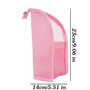 Foldable Large Capacity Travel Toiletry Bag / Standing Vertical Zipper Mesh Pocket Makeup Bag / Waterproof Multipurpose Cosmetics Washing Accessories Organizer Pouch