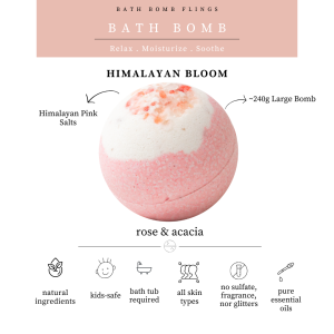 Himalayan Bloom Bath Bomb | 240g | Handmade Fresh in Singapore