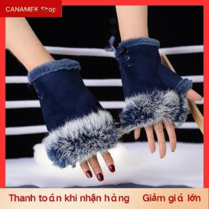 CS Sang trọng ngón tay Găng tay nữ mùa đông Mitten mềm mại ấm áp phụ nữ cổ tay ấm áp ngoài trời viết găng tay dày bảo vệ lạnh