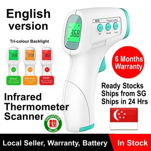 [Local Seller 6 mths warranty] Thermometer Infrared Forehead Thermometer Scanner Temperature Non-contact type Thermometer / Handheld Thermometer / Ships from SG within 24 hours – English Version