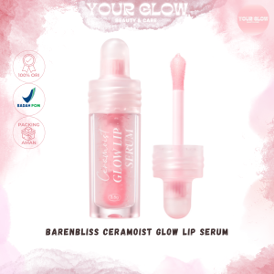 Barenbliss Ceramoist Glow Lip Serum / Solusi Bibir Kusam / Memberikan Rona Pink Alami / Menghidrasi Bibir / Tidak lengket dan Ringan / Bibir Lembut / Moisturizing / 3 in 1 Lip Serum Lip Gloss Lip Filter