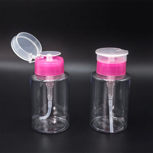 180ml Botol Pump makeup removel Nail Art Makeup Remover Water Pressing Bottle Botol Cleanser UV Gel Empty Bottle
