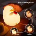 Cute Kids Happy Duck Night Light USB Rechargeable Lamp Silicone Pating Lamp Color Changing for Baby Bedside Room Home Decor Gift duck night lamp. 