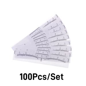 100Pcs Disposable Eyebrow Ruler Sticker Eyebrow Mapping Tool Makeup Measurement Guide Brow Symmetry Design Tool