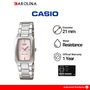 Jam Tangan Wanita Casio General LTP-1165A-4C Pink Dial Stainless Steel Strap