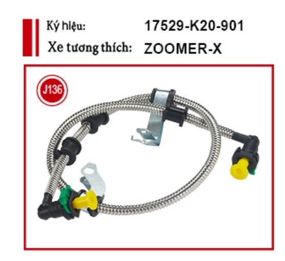 DÂY DẪN XĂNG BỌC THÉP DÒNG XE ZOOMER-X CHÍNH HÃNG SE | Lazada.vn