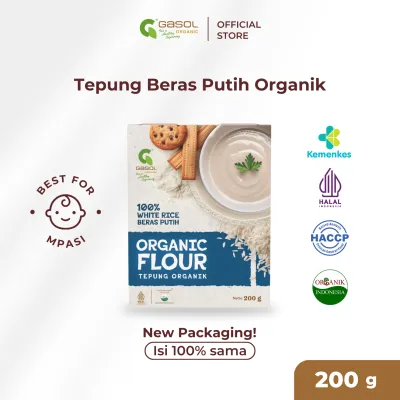 GASOL Tepung Beras Putih Organik Makanan Bayi MPASI 200gr