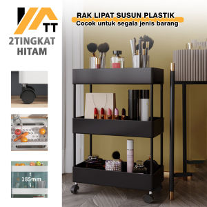 YATT Rak Dapur Square Rak Troli Rak Kamar Mandi 3 Susun Minimalis/Rak Dapur Persegi Panjang