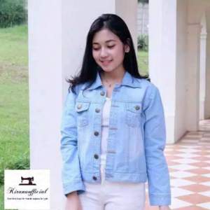jaket jeans wash wanita terbaru