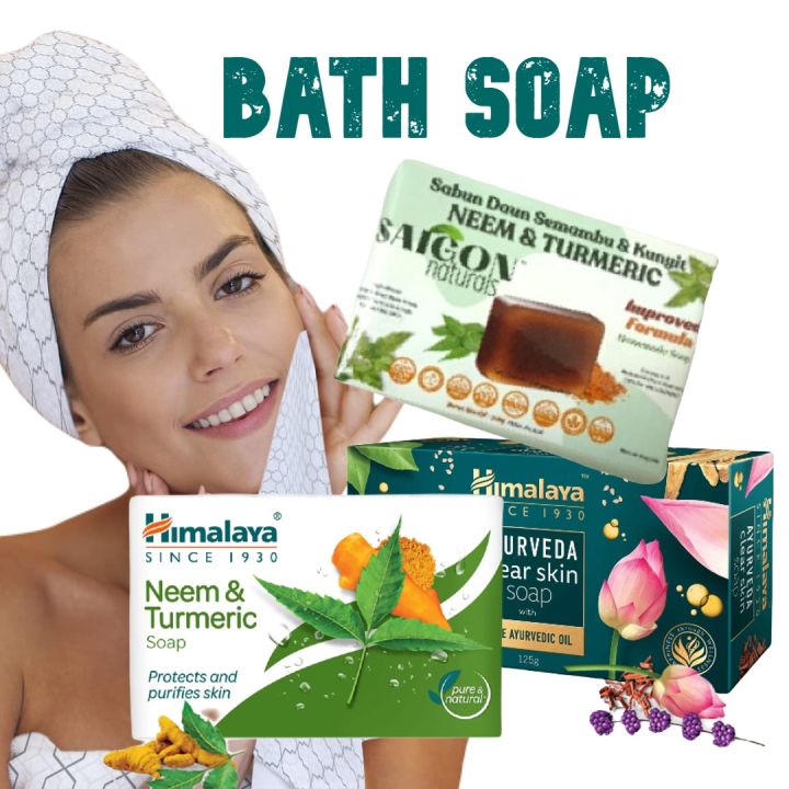 Himalaya Body Bar Soap Almond Rose Honey Cream Coconut Cucumber Neem
