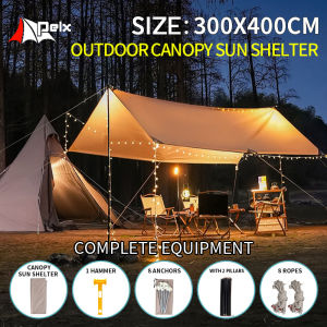 canopy tent outdoor waterproof Sun Shelter Tarp Rain Flying Anti Uv Beach Tent Outdoor canopy 3X4M/3X5M with Tent Poles