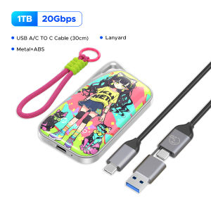 ORICO Anime Style PSSD Unique Appearance Vibrant Cat Ears Design 20Gbps Super Speed Sync Store What You Want 2TB Max Capacity