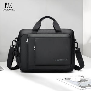 LouisWill Mens Shoulder Bag Business Briefcase Large Capacity Leisure Bag Waterproof Crossbody Bag Multi Functional Portable Shoulder Bag Messenger Bags Fashion Anti-Scratch Bag Sling Bag