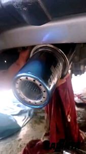 Paket Resonator + Knalpot Mobil Racing SAVINTA Gronel Biru Stainlees Bass