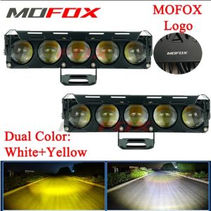 MOFOX P5 Laser Gun Motorcycle Mini Driving Lights Full Set 80W Dual Color Hi/Lo Motorcycle Car Spotlight Auxiliary Light