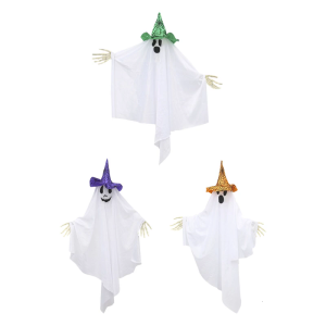 Halloween Ghosty Ornament With Skeleton Hand For Party Decoration Indoor and Outdoor Haunting Prank Hanging Ghosty