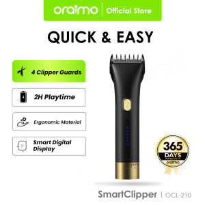 oraimo Smart Clipper Plus Pemangkas Rambut Elektrik Cepat Mudah Tampilan Led Isi Ulang Profesional Baterai Tahan Lama OCL-210 Cukur Elektrik Tubuh Electric Shavers Tubuh Alat Cukur Listrik Kumis Wajah Jenggot