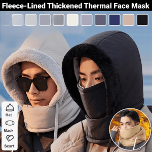 Fleece-Lined Thickened Thermal Face Mask Scarf Hats Windproof Warm Pullover Cap Outdoor Cycling Ride Ski Mask Polar Fleece Hats