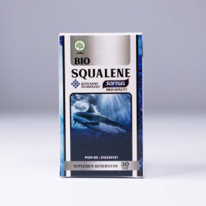 BIO SQUALENE - Obat Kolesterol Tinggi-Penurun Kolesterol-Darah Tinggi-Gula Darah Tinggi-Asam Urat - Isi 30 Softgel Bio Squalene Suplemen Dari Minyak Hati Ikan Hiu 100% Herbal Alami Berlegalitas BPOM Dan Halal MUI - Bisa COD Bayar di Tempat
