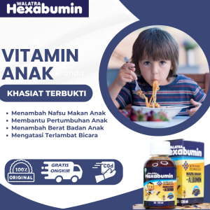 Hexabumin Penambah Nafsu Makan Vitamin Nafsu Makan Anak Penambah Berat Badan Anak Vitamin Otak Anak Penambah Daya Ingat Anak Meningkatkan Kecerdasan Anak Atasi Terlambat Bicara Speech Delay Madu Plus Albumin
