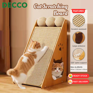 DECCO Cat Scratching Board Vertical Wear Resistant Corrugated Cat Claw Board Pet Toy  Papan Calar Kucing Mainan - Fulfilled by DECCO SHOP